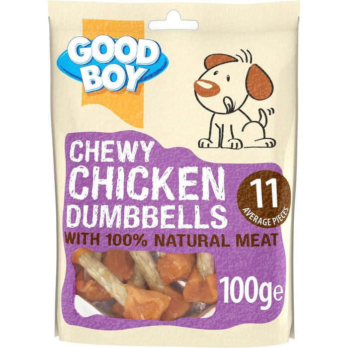 8 x 100g Good Boy Chewy Chicken Dumbbells Full Case