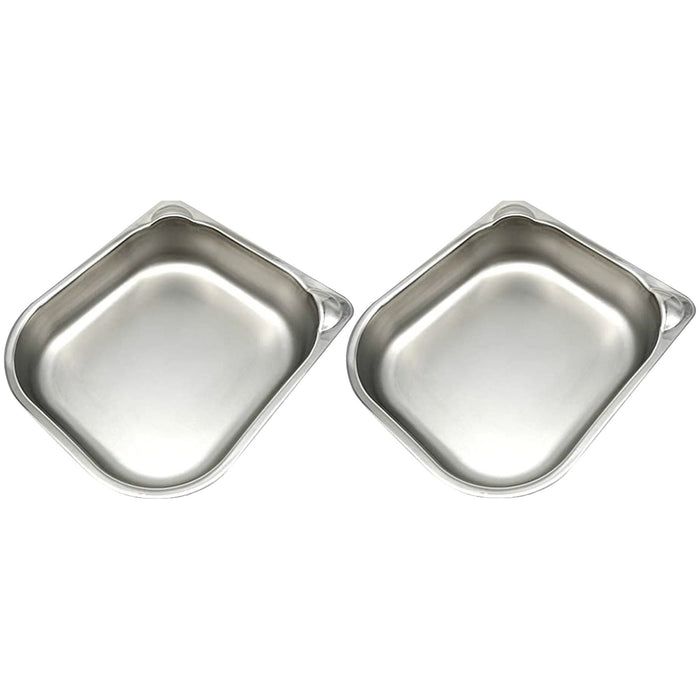 2 Spare Or Replacement Stainless Steel Bowls For C100 And C200 Auto Feeders