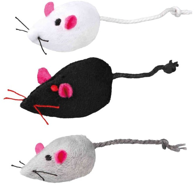 Pack Of 3 Trixie Catnip Mice For Cats