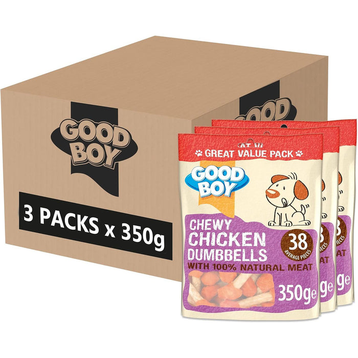 Good Boy Chewy Chicken Dumbbells 350g Case