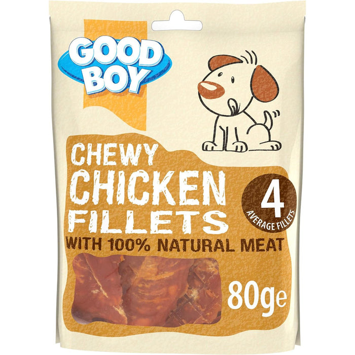 10 x Good Boy Chewy Chicken Fillets 80g Full Case