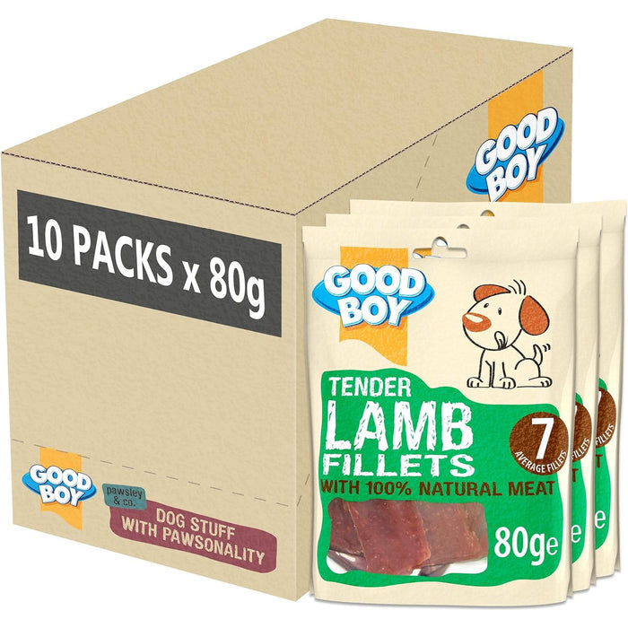 10 x Good Boy Tender Lamb Fillets 80g Full Case