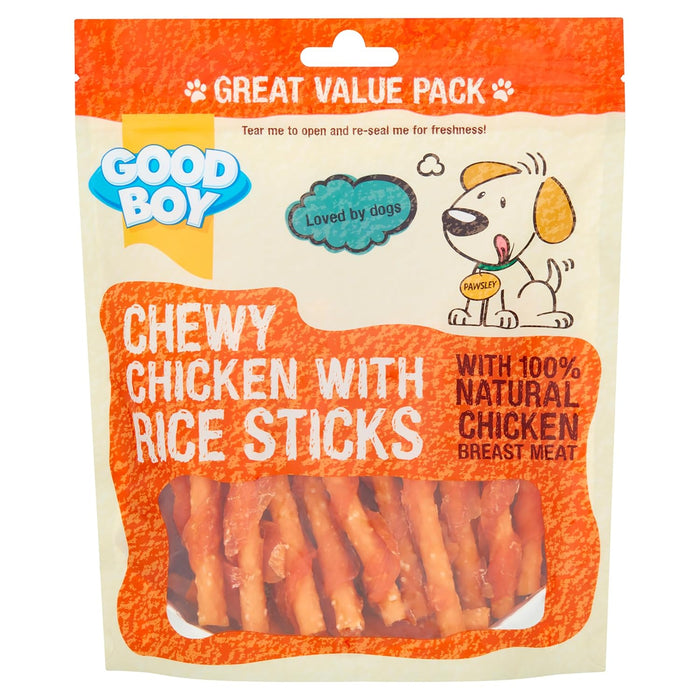 3 x Good Boy Chewy Chicken With Rice Sticks 300g