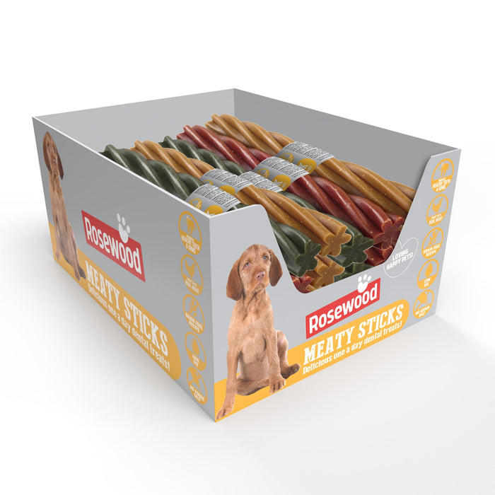 Rosewood Meaty Sticks For Dogs 90g (Full Case Of 40 Sticks)