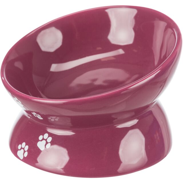 Trixie Elevated Berry Ceramic Cat Bowl