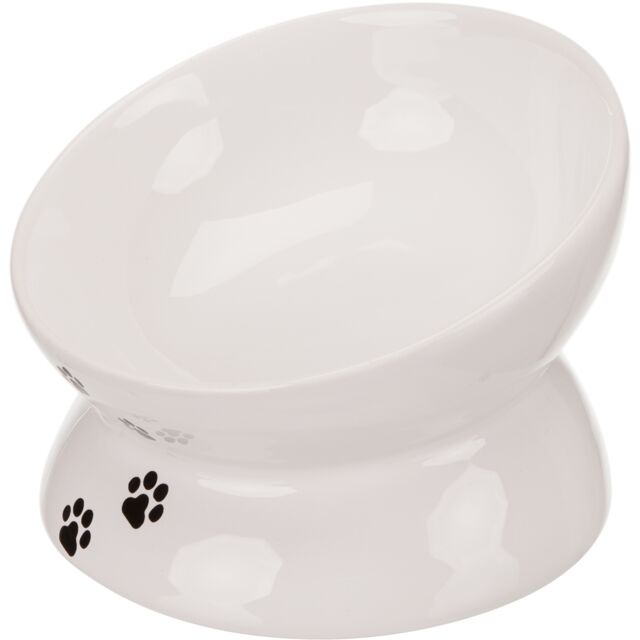 Trixie Elevated White Ceramic Cat Bowl