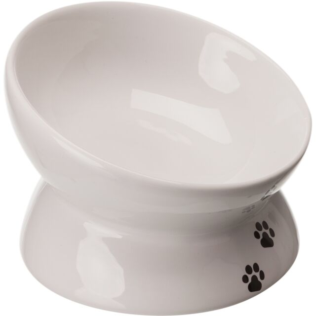 Trixie Elevated White Ceramic Cat Bowl