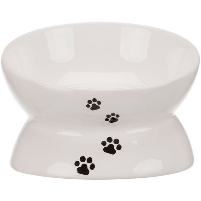 Trixie Elevated White Ceramic Cat Bowl