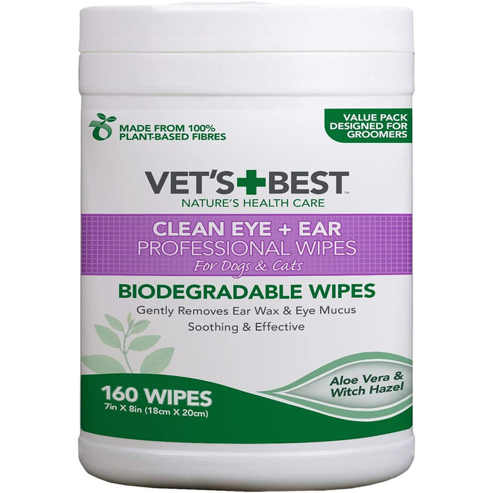 Vet's Best Clean Eye And Ear Wipes 160 Pack