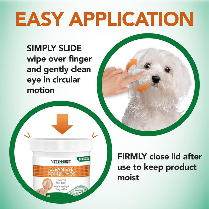 Vet's Best Clean Eye Round Pads