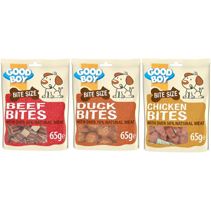 Beef Bites, Duck Bites and Chicken Bites 65g