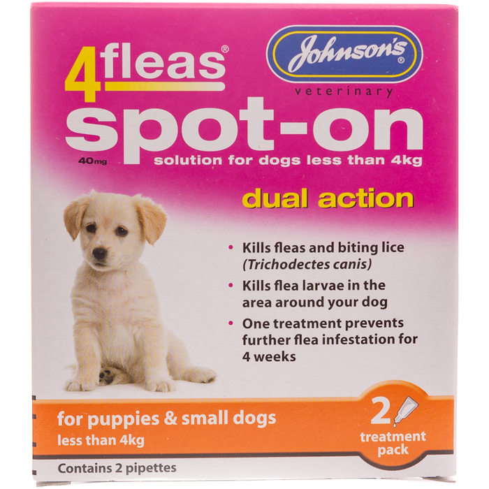 Johnsons 4Fleas Spot On For Puppies And Small Dogs